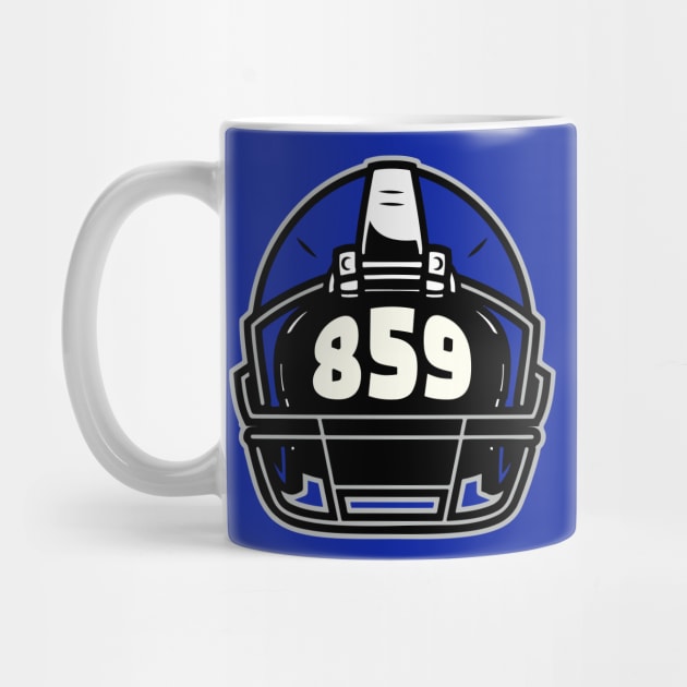 Retro Football Helmet 859 Area Code Lexington Kentucky Football by SLAG_Creative